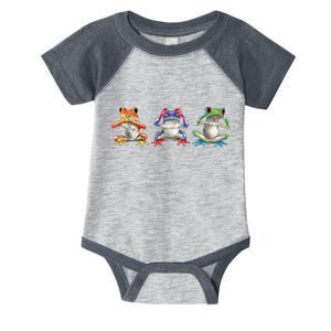 No Evil Colorful Frogs Infant Baby Jersey Bodysuit