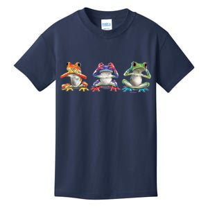 No Evil Colorful Frogs Kids T-Shirt