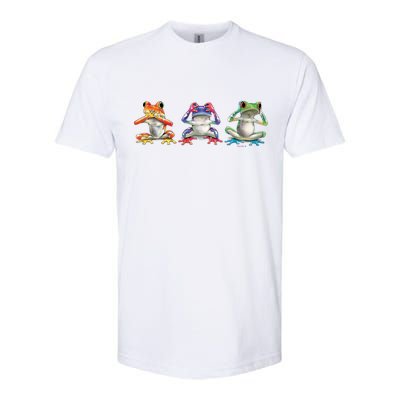 No Evil Colorful Frogs Softstyle® CVC T-Shirt