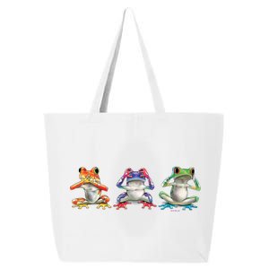 No Evil Colorful Frogs 25L Jumbo Tote