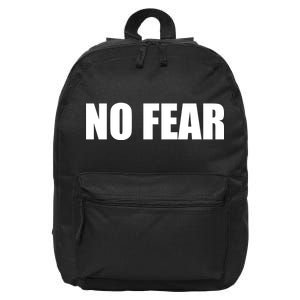 No Fear Word Imprint 16 in Basic Backpack