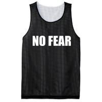 No Fear Word Imprint Mesh Reversible Basketball Jersey Tank