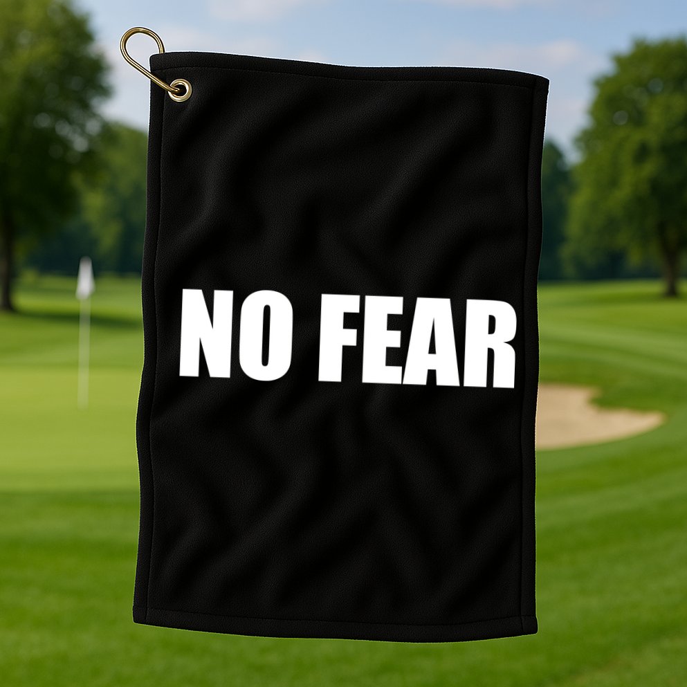 No Fear Word Imprint Golf Towel
