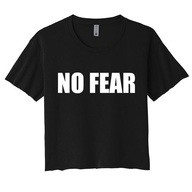 No Fear Word Imprint Crop Top