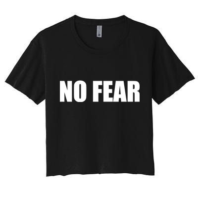 No Fear Word Imprint Women's Crop Top Tee