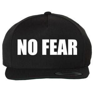 No Fear Word Imprint Wool Snapback Cap