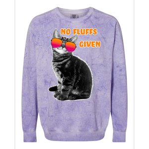 No Fluffs Given Kitten Sunglasses Colorblast Crewneck Sweatshirt