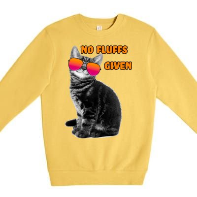 No Fluffs Given Kitten Sunglasses Premium Crewneck Sweatshirt