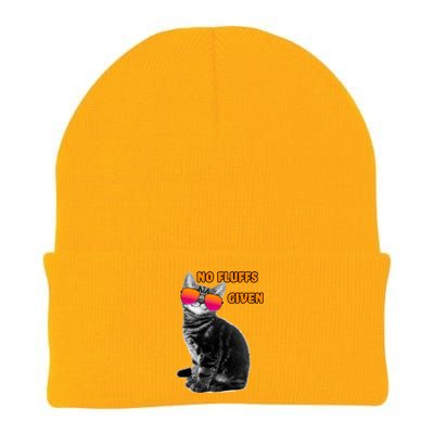 No Fluffs Given Kitten Sunglasses Knit Cap Winter Beanie