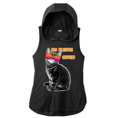 No Fluffs Given Kitten Sunglasses Ladies PosiCharge Tri-Blend Wicking Draft Hoodie Tank