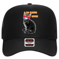 No Fluffs Given Kitten Sunglasses High Crown Mesh Back Trucker Hat