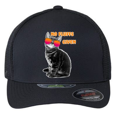 No Fluffs Given Kitten Sunglasses Flexfit Unipanel Trucker Cap