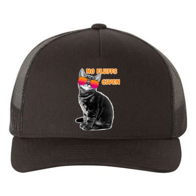 No Fluffs Given Kitten Sunglasses Yupoong Adult 5-Panel Trucker Hat