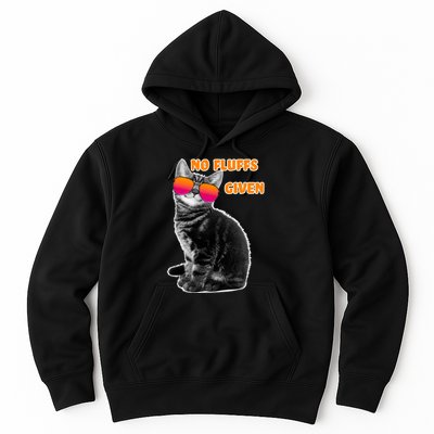 No Fluffs Given Kitten Sunglasses Hoodie
