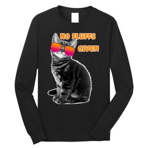 No Fluffs Given Kitten Sunglasses Long Sleeve Shirt