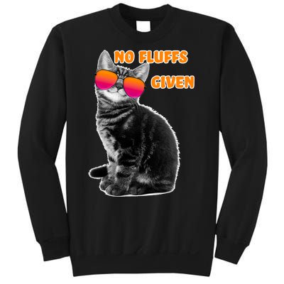 No Fluffs Given Kitten Sunglasses Sweatshirt