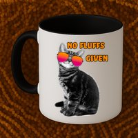 No Fluffs Given Kitten Sunglasses Mug