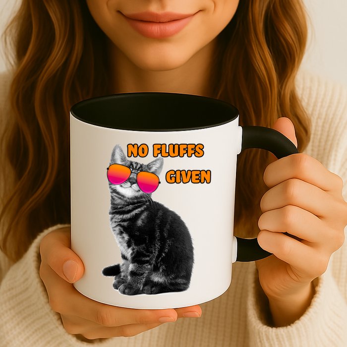 No Fluffs Given Kitten Sunglasses Mug