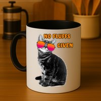 No Fluffs Given Kitten Sunglasses Mug