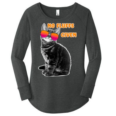 No Fluffs Given Kitten Sunglasses Women's Perfect Tri Tunic Long Sleeve Shirt