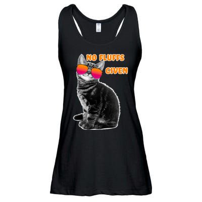 No Fluffs Given Kitten Sunglasses Ladies Essential Flowy Tank