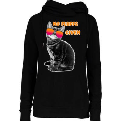 No Fluffs Given Kitten Sunglasses Womens Funnel Neck Pullover Hood