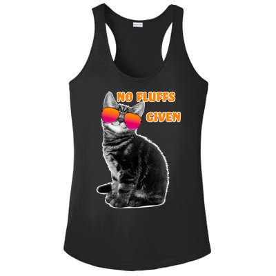 No Fluffs Given Kitten Sunglasses Ladies PosiCharge Competitor Racerback Tank