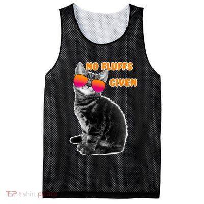 No Fluffs Given Kitten Sunglasses Mesh Reversible Basketball Jersey Tank