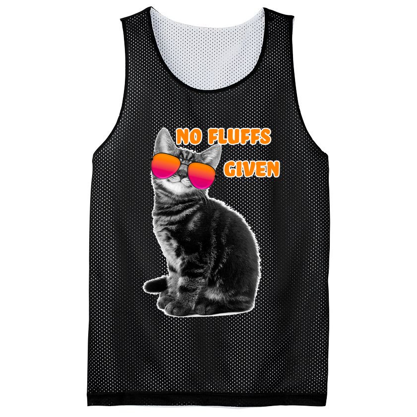 No Fluffs Given Kitten Sunglasses Mesh Reversible Basketball Jersey Tank