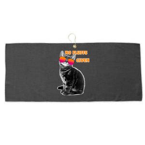 No Fluffs Given Kitten Sunglasses Large Microfiber Waffle Golf Towel