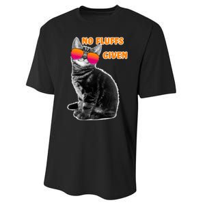 No Fluffs Given Kitten Sunglasses Performance Sprint T-Shirt