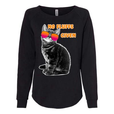 No Fluffs Given Kitten Sunglasses Womens California Wash Sweatshirt