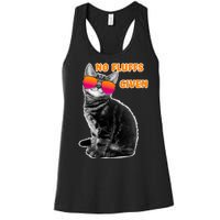 No Fluffs Given Kitten Sunglasses Women's Racerback Tank