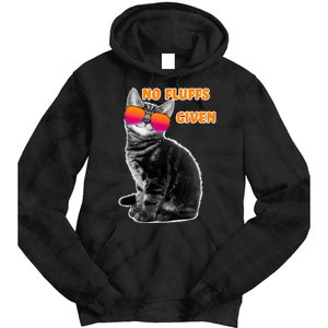 No Fluffs Given Kitten Sunglasses Tie Dye Hoodie