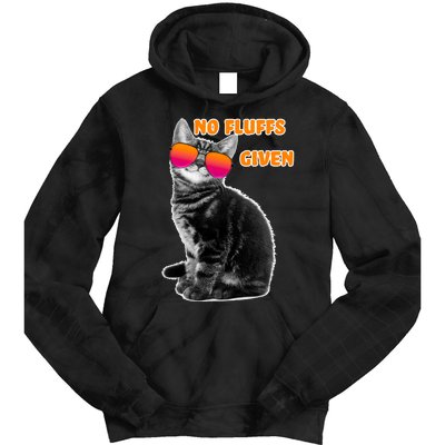 No Fluffs Given Kitten Sunglasses Tie Dye Hoodie