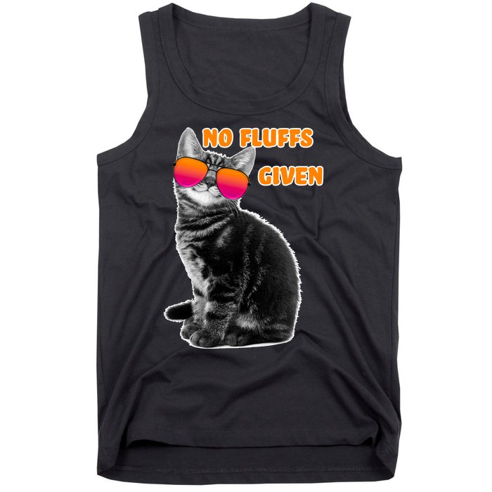 No Fluffs Given Kitten Sunglasses Tank Top