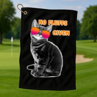 No Fluffs Given Kitten Sunglasses Golf Towel