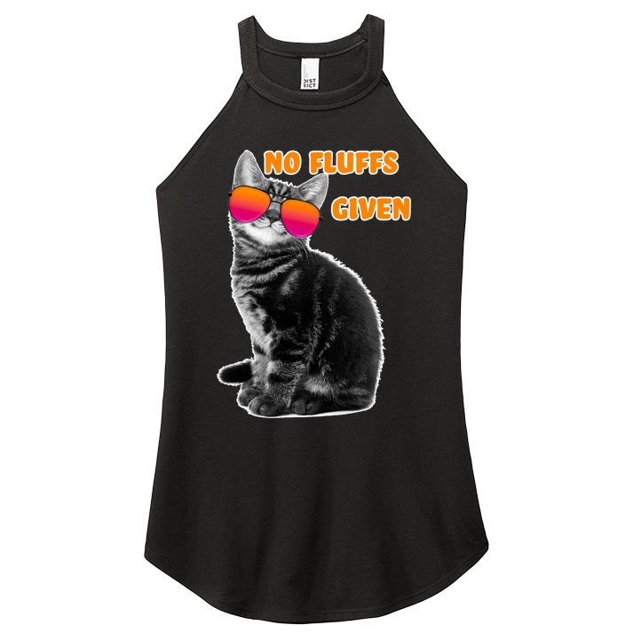 No Fluffs Given Kitten Sunglasses Women's Perfect Tri Rocker Tank