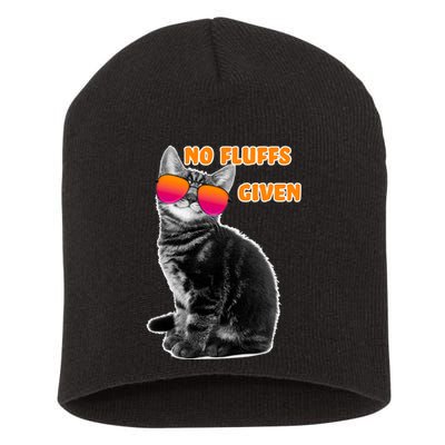 No Fluffs Given Kitten Sunglasses Short Acrylic Beanie