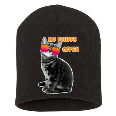 No Fluffs Given Kitten Sunglasses Short Acrylic Beanie