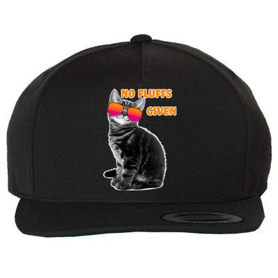 No Fluffs Given Kitten Sunglasses Wool Snapback Cap