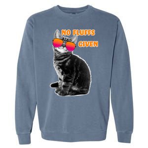 No Fluffs Given Kitten Sunglasses Garment-Dyed Sweatshirt