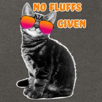 No Fluffs Given Kitten Sunglasses Cotton Canvas Backpack