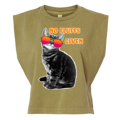 No Fluffs Given Kitten Sunglasses Garment-Dyed Women's Muscle Tee