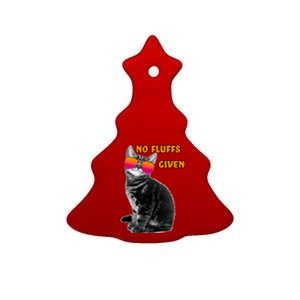 No Fluffs Given Kitten Sunglasses Ceramic Tree Ornament