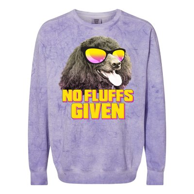 No Fluffs Given Poodle Colorblast Crewneck Sweatshirt