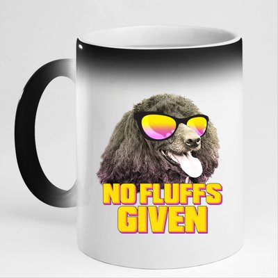 No Fluffs Given Poodle 11oz Black Color Changing Mug