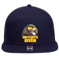 No Fluffs Given Poodle 7 Panel Mesh Trucker Snapback Hat