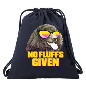 No Fluffs Given Poodle Drawstring Bag