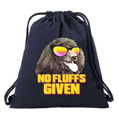 No Fluffs Given Poodle Drawstring Bag